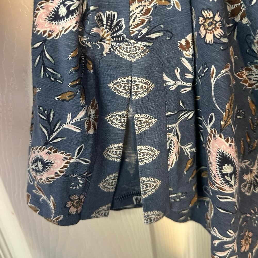 J. Jill Women’s V-Neck Tunic Top Size M Tall‎ Floral Casual Church Artsy Office - Picture 6 of 9